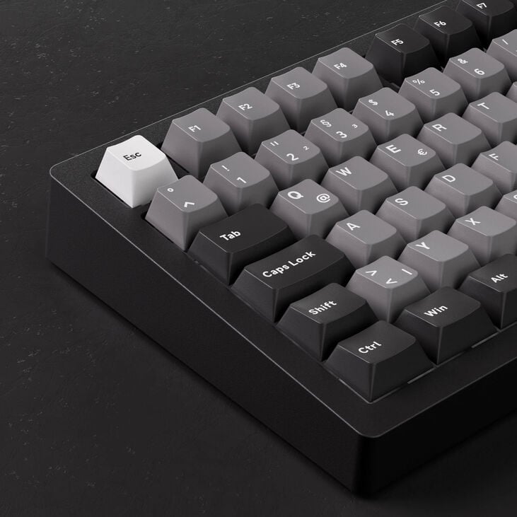 Akko MonsGeek M1 V5 VIA , 75%, RGB, ISO-DE/UK/Nordisches Layout- Schwarz / Silber, Creamy Cyan Switches image number 7