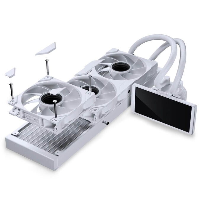 Phanteks Glacier One 360M25 LCD AiO-Wasserk&uuml;hlung, 6-Zoll-Display - 360mm, wei&szlig; image number 6