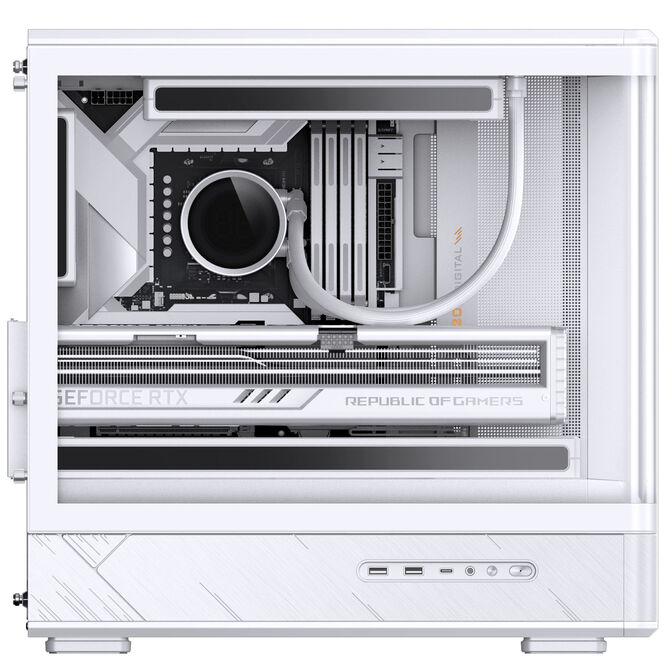 Jonsbo D200 PC Case, Mini Tower, mATX, Tempered Glass - white image number 11