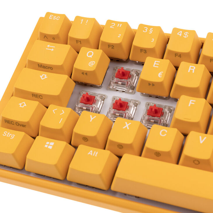 Ducky One 3 Yellow Mini Gaming Tastatur, RGB LED - MX-Red image number 4