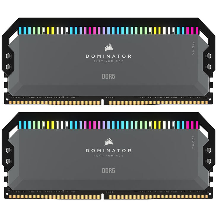 Corsair Dominator Platinum RGB DDR5-5600 RAM, CL36, EXPO - 32 GB Dual-Kit, grey image number 2
