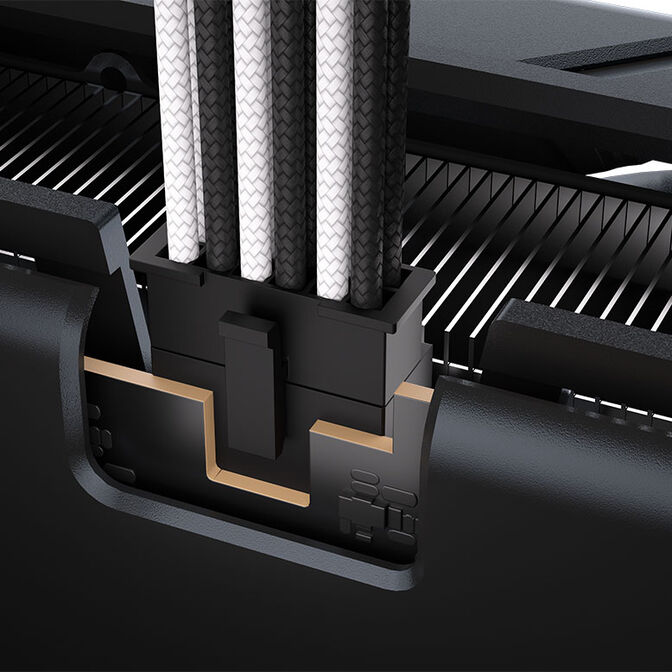 Corsair Premium Sleeved 12V-2x6 zu 12V-2x6-Kabel, Universal - schwarz/wei&szlig; image number 3
