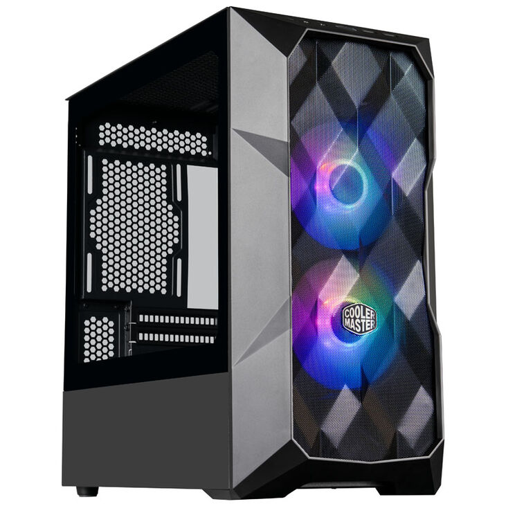 Cooler Master TD300 Mesh, Micro-ATX Gehäuse, ARGB, Tempered Glass - schwarz image number 0