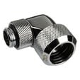 Alphacool Eiszapfen Anschluss 90 Grad G1/4 Zoll AG auf 16mm AD Hardtube - drehbar, silber gl&auml;nzend image number null