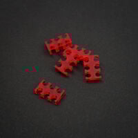 King Mod Service 6-Slot Cable Comb 4mm wide - red - Set of 5