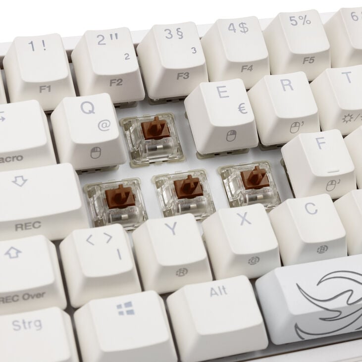 Ducky One 2 Pro Mini White Edition Gaming Tastatur, RGB LED - Cherry Brown image number 7