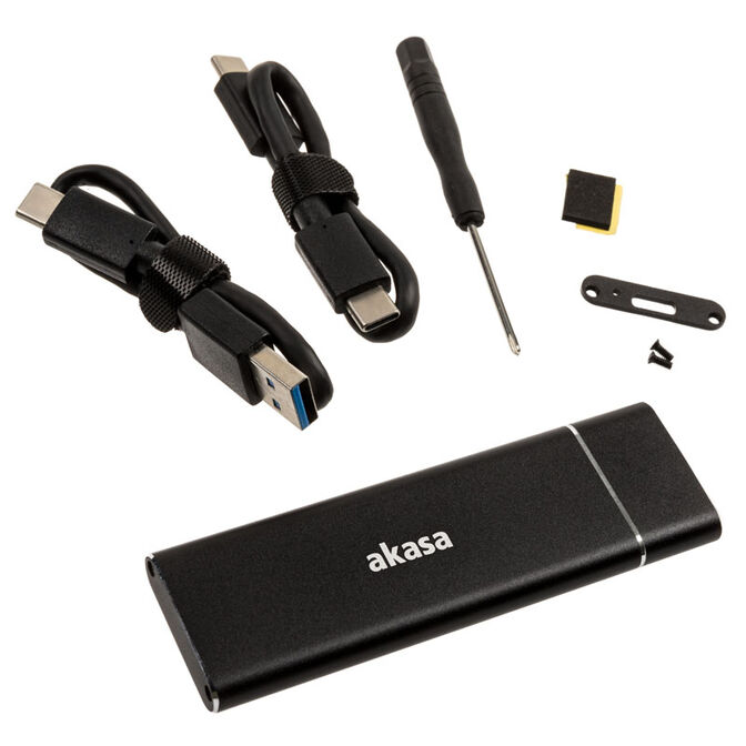 Akasa externes USB 3.1 M.2 SSD Aluminium Geh&auml;use - schwarz image number 3
