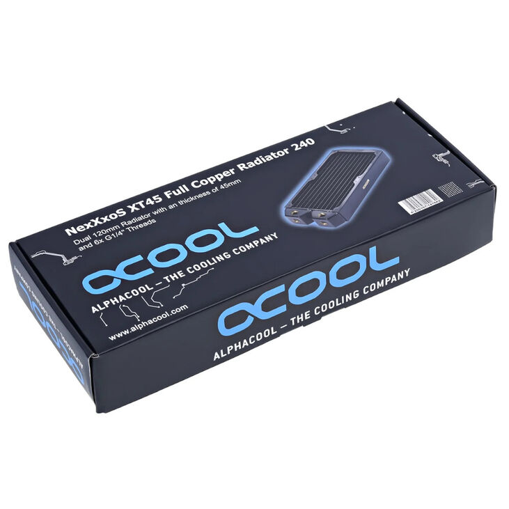 Alphacool NexXxoS XT45 Full Copper Radiator – 240mm, schwarz image number 3