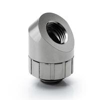 Bitspower Artemis 45 Grad Fitting - drehbar, platinum grau
