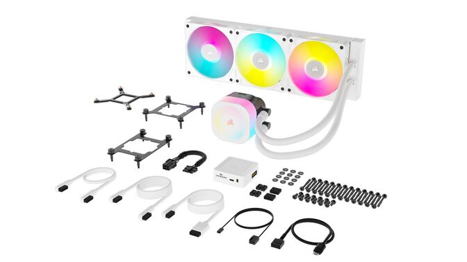 Corsair iCUE LINK Titan 360 RX RGB Komplett-Wasserk&uuml;hlung - 360 mm, wei&szlig; image number 7