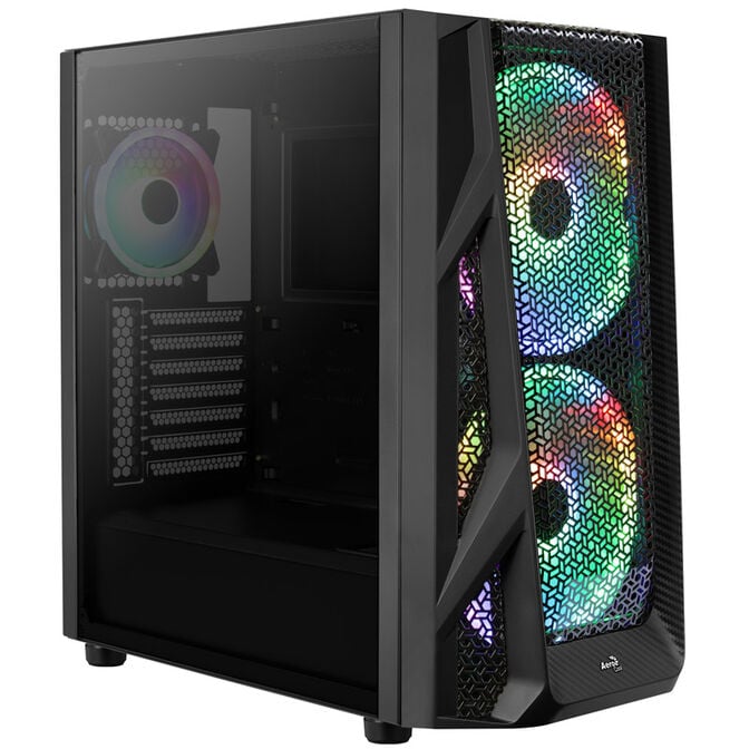 Aerocool AirHawk Duo Midi-Tower, Tempered Glass - schwarz image number 7