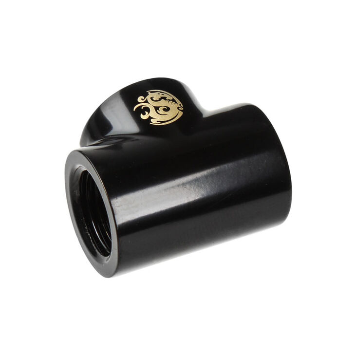 Bitspower Adapter T-Splitter 3x G1/4 Zoll IG - schwarz matt image number 1