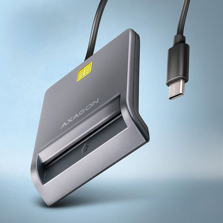 AXAGON CRE-SM3TC USB-C Kartenleser - 1,2m Kabel image number 2