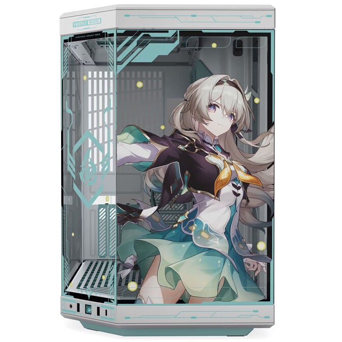 HYTE Y70 Firefly Japan Edition PC Case, Mid-Tower, E-ATX Tempered Glass - Silver image number 2