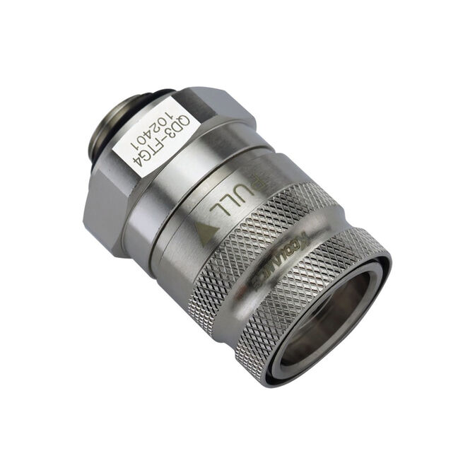 Koolance QD3 Quick Disconnect Straight Female to G1/4 Inch Male - No-Spill, Silver image number 0