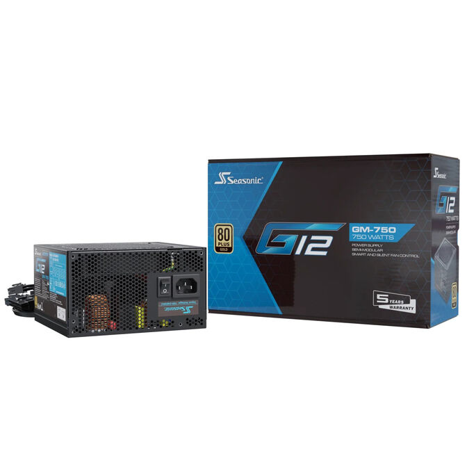 Seasonic G12 GM 80 PLUS Gold Netzteil, halbmodular - 750 Watt, schwarz image number 6