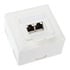 InLine Cat. 6 Aufputz Anschlußdose 2x RJ45 Buchse, waagerecht - weiß image number null