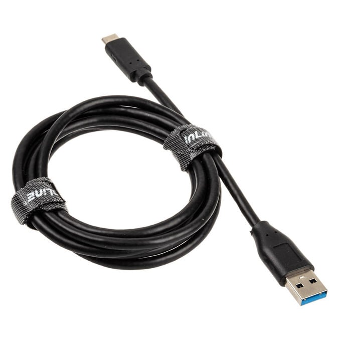 InLine USB 3.2 Gen.2 Cable, Type C to A Plug/Plug, black - 1.5m image number 1