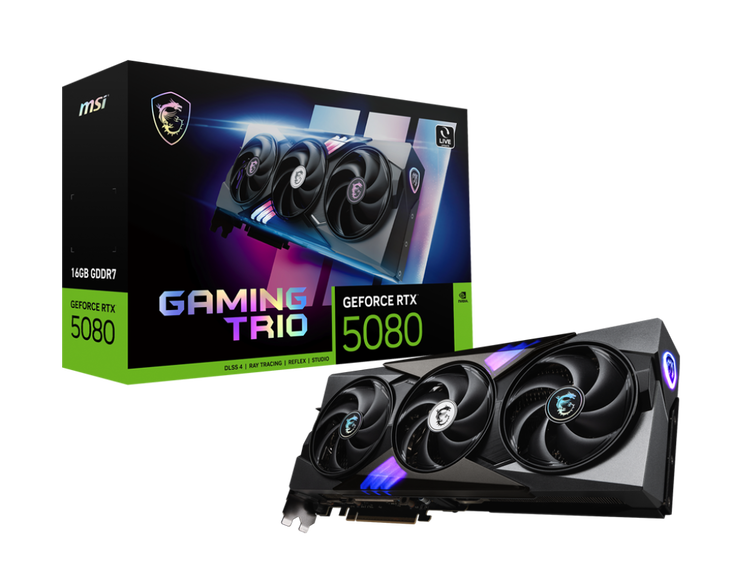 MSI GeForce RTX 5080 16G Gaming Trio OC, 16384 MB GDDR7 image number 0