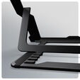 AXAGON STND-LAB Laptop-St&auml;nder, h&ouml;henverstellbar, faltbar, Aluminium - schwarz image number null
