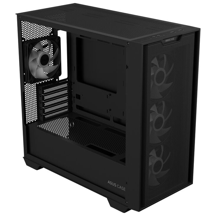 ASUS A21 PLUS ARGB Micro-ATX Gehäuse, Tempered Glass - schwarz image number 5