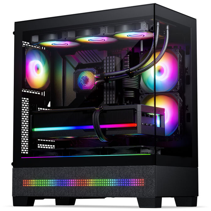 Phanteks XT View Matrix PC Case, Mid-Tower, E-ATX, Tempered Glass, Matrix LED - Black image number 8