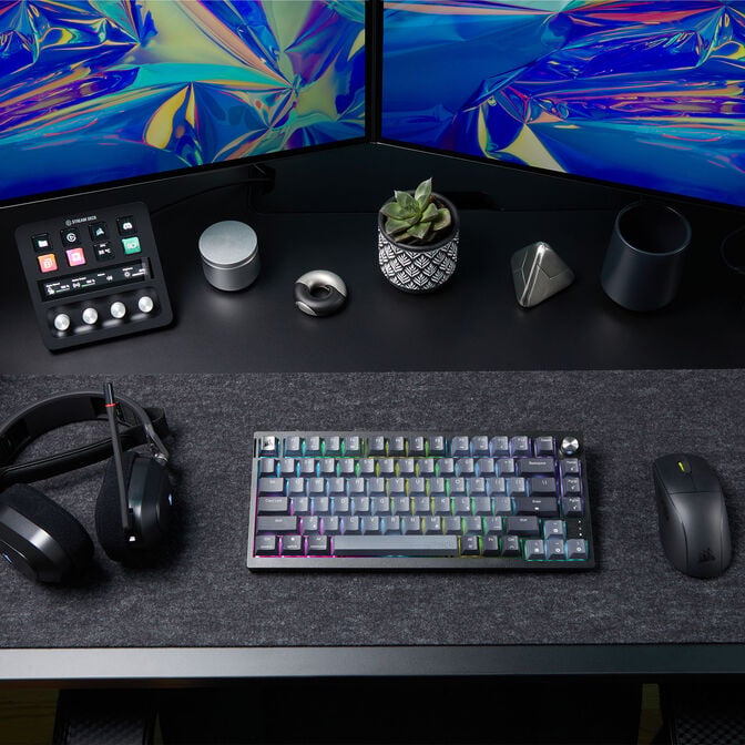 Corsair K65 Plus Wireless TKL Gaming Tastatur, TKL (75%), Corsair MLX Fusion &ndash; schwarz, ISO (DE) image number 11