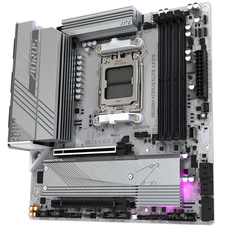 GIGABYTE B650M Aorus Elite AX ICE, AMD B650 Mainboard - Sockel AM5, DDR5 image number 4