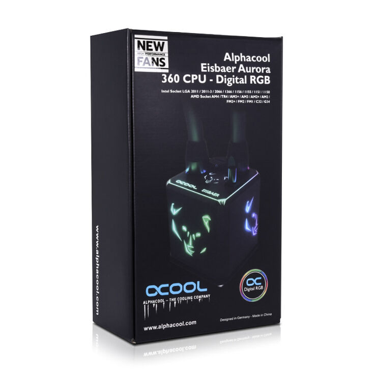 Alphacool Eisbaer 360 Aurora HPE Digital RGB Complete Water Cooling - 360mm image number 6