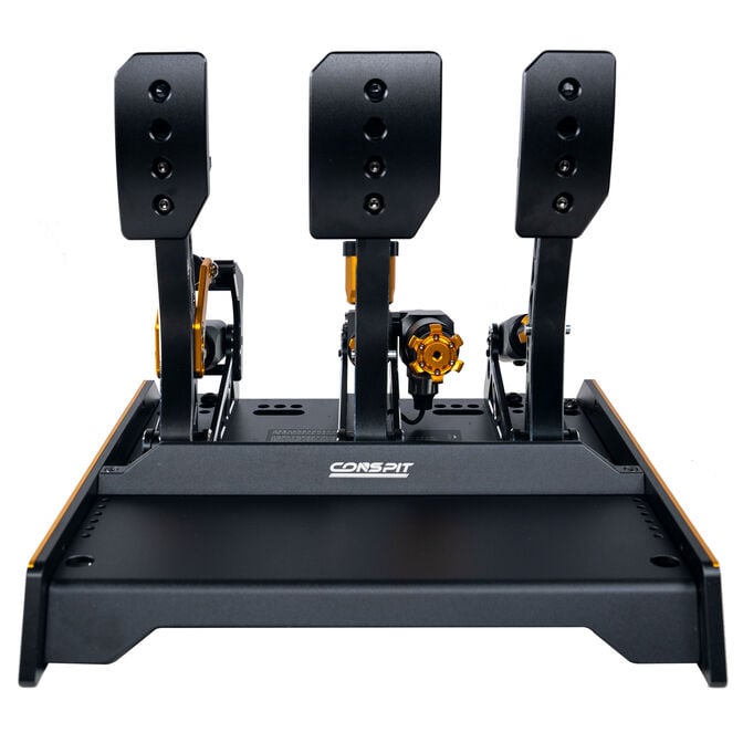 CONSPIT CPP EVO 3 V2 Pedal set, hydraulic brake cylinder, with clutch pedal - black image number 1