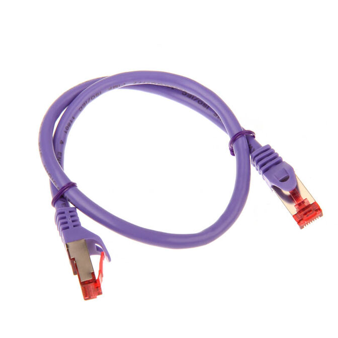 InLine Patch Cable Cat.6, S/FTP (PiMf), 250MHz, violet - 0.5m image number 1