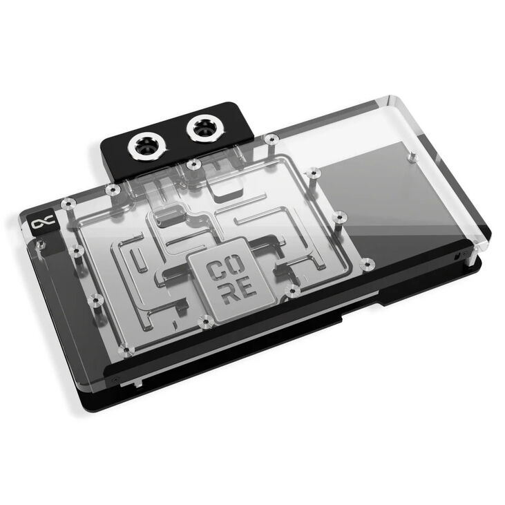 Alphacool Core RX 9070 Aorus Elite GPU water block, ARGB, with backplate - acrylic image number 0
