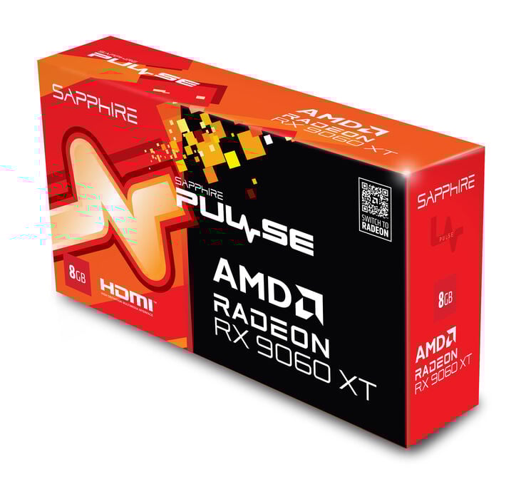 Sapphire Pulse Radeon RX 9060 XT Gaming OC Grafikkarte, 8192 MB GDDR6 image number 1