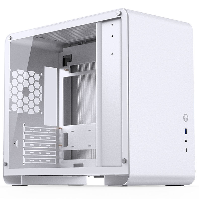 Jonsbo U4 Mini Micro-ATX-Gehäuse, Tempered Glass - weiß