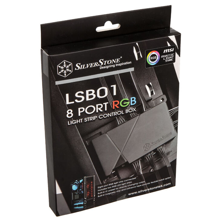 SilverStone SST-LSB01 RGB LED hub + 2x LED strips - black image number 7