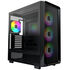 Montech X5 PC Case, Mid Tower, Micro-ATX, ARGB, Tempered Glass - Black