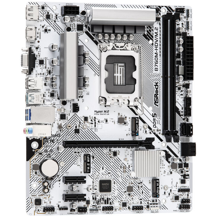 ASRock B760M-HDV/M.2, Intel B760 Mainboard - Sockel 1700, DDR5 image number 1