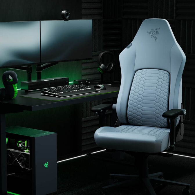 Razer Iskur V2 NewGen Gaming-Stuhl, ergonomisches Design, HyperFlex-Lordosenst&uuml;tze, 4D-Armlehnen - schwarz/hellgrau image number 7