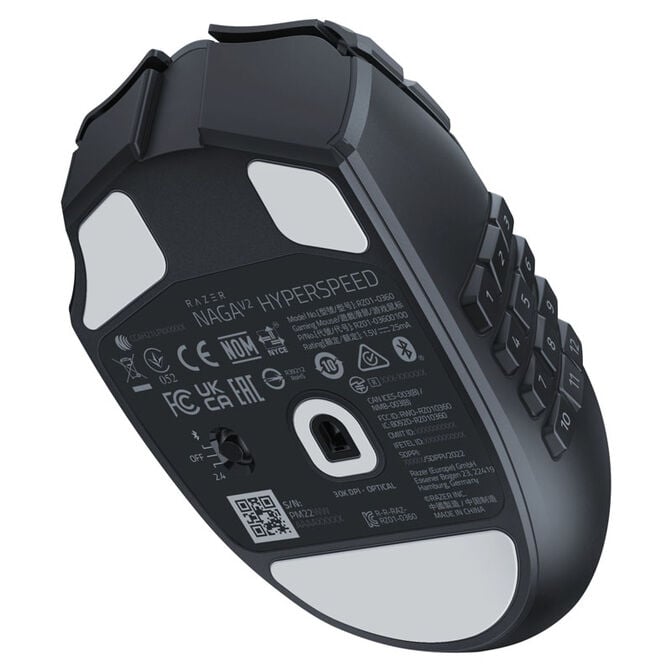 Razer Naga V2 HyperSpeed Gaming Mouse USB/Bluetooth - black image number 3