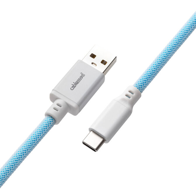 CableMod PRO Coiled Keyboard Cable USB-C zu USB Typ A, Blueberry Cheesecake - 150cm image number 2