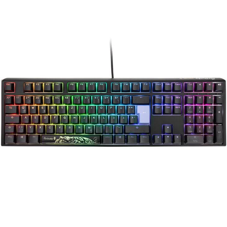 Ducky One 3 Classic Black/White Gaming Keyboard, RGB LED - MX-Brown image number 1
