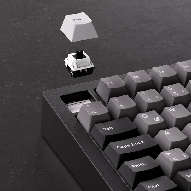 Akko MonsGeek M1 V5 Custom Gaming Keyboard, 75%, hot-swappable, RGB, DE/UK/Nordic layout - Akko V3 Piano Pro Switches image number 5