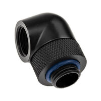 XSPC Adapter 90 Degree G1/4 inch Male to G1/4 inch Female - Rotatable, Black