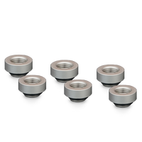 Thermal Grizzly DeltaMate Extender Fitting - MF7, matt nickel, 6er-Pack