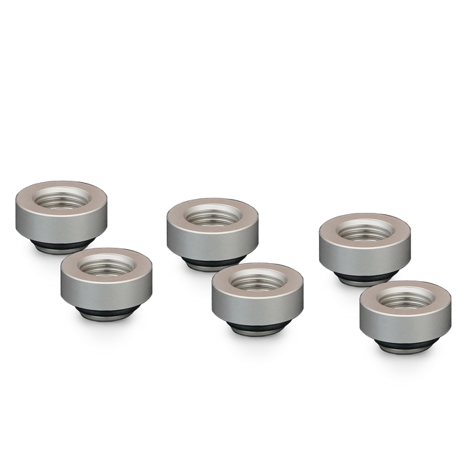Thermal Grizzly DeltaMate Extender Fitting - MF7, matte nickel, pack of 6 image number 0