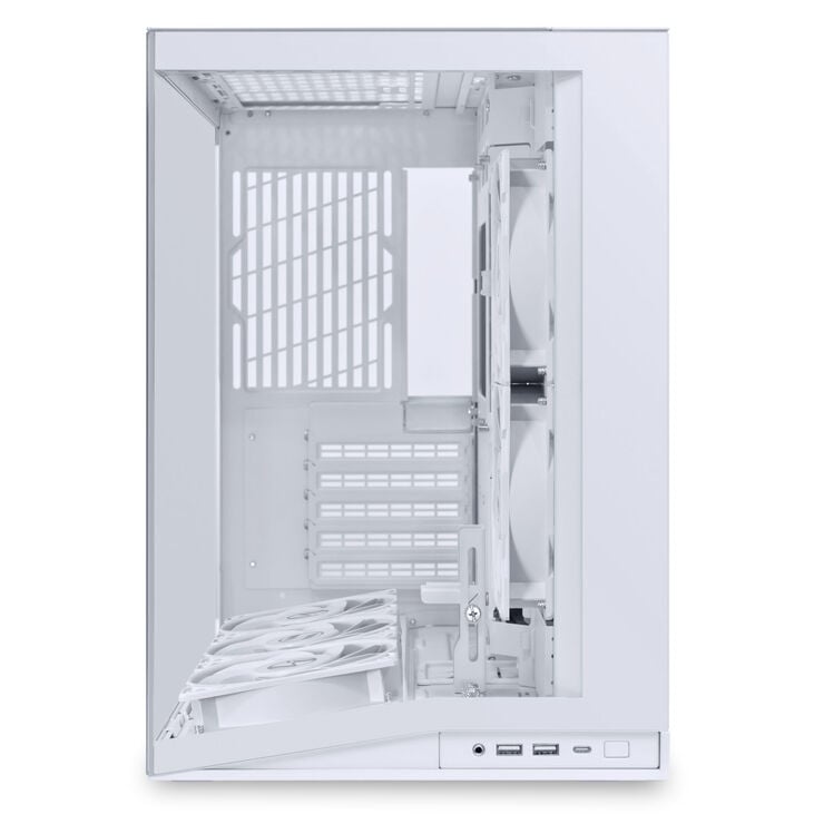 Lian Li O11 Dynamic Mini V2 Flow PC-Gehäuse, Mini-Gehäuse, ATX, Tempered Glass - inklusive 5x 120-mm-Lüfter, weiß image number 3