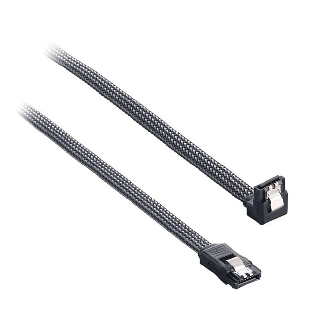 CableMod ModMesh Right Angle SATA 3 Cable 60cm - carbon image number 0