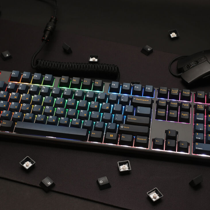 Ducky One 3 Pro Nazca Line Gaming Keyboard, Mechanical, 8,000 Hz, Hot-Swap, RGB – Cherry MX2A Speed Silver, US (ANSI) image number 9