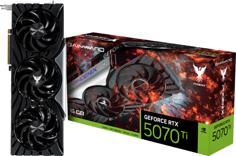 Carte graphique Gainward GeForce RTX 5070 Ti Phoenix V1 16 Go GDDR7 Reflex 2 RTX AI DLSS4