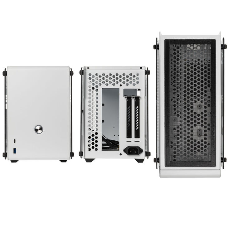Raijintek Ophion Mini-ITX Gehäuse, Tempered Glass - weiß image number 3
